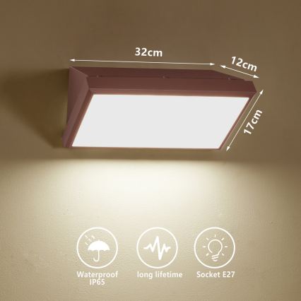 Brilagi - LED Stmívatelné venkovní nástěnné svítidlo TRIANGLE 1xE27/6W/230V 2700-6500K IP65 hnědá