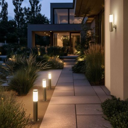 BRILAGI - LED Stmívatelná venkovní lampa ELIA 1xE27/6W/230V 2700-6500K IP44 Wi-Fi 50 cm matný chrom