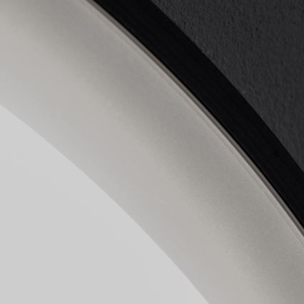 Brilagi - LED Koupelnové vyhřívané zrcadlo ALU PRO LED/18W/230V pr. 60 cm černá IP44 CRI 90 stmívatelné + CCT