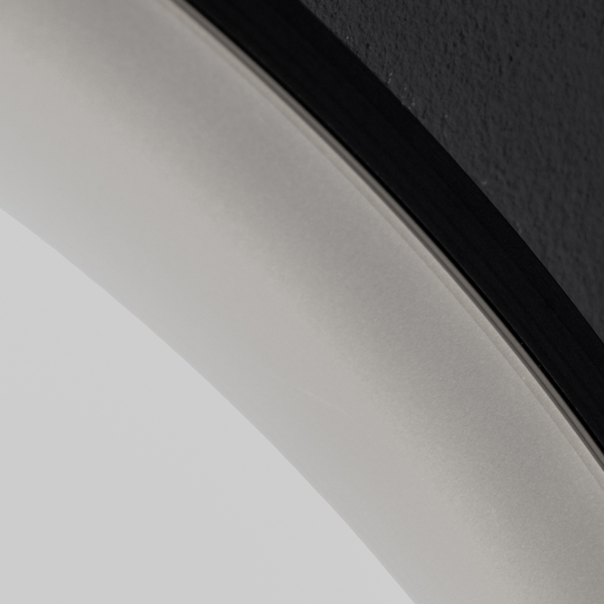 Brilagi - LED Koupelnové vyhřívané zrcadlo ALU PRO LED/18W/230V pr. 60 cm černá IP44 CRI 90 stmívatelné + CCT