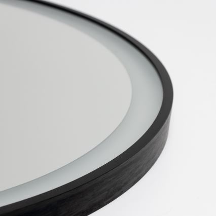 Brilagi - LED Koupelnové vyhřívané zrcadlo ALU PRO LED/18W/230V pr. 60 cm černá IP44 CRI 90 stmívatelné + CCT