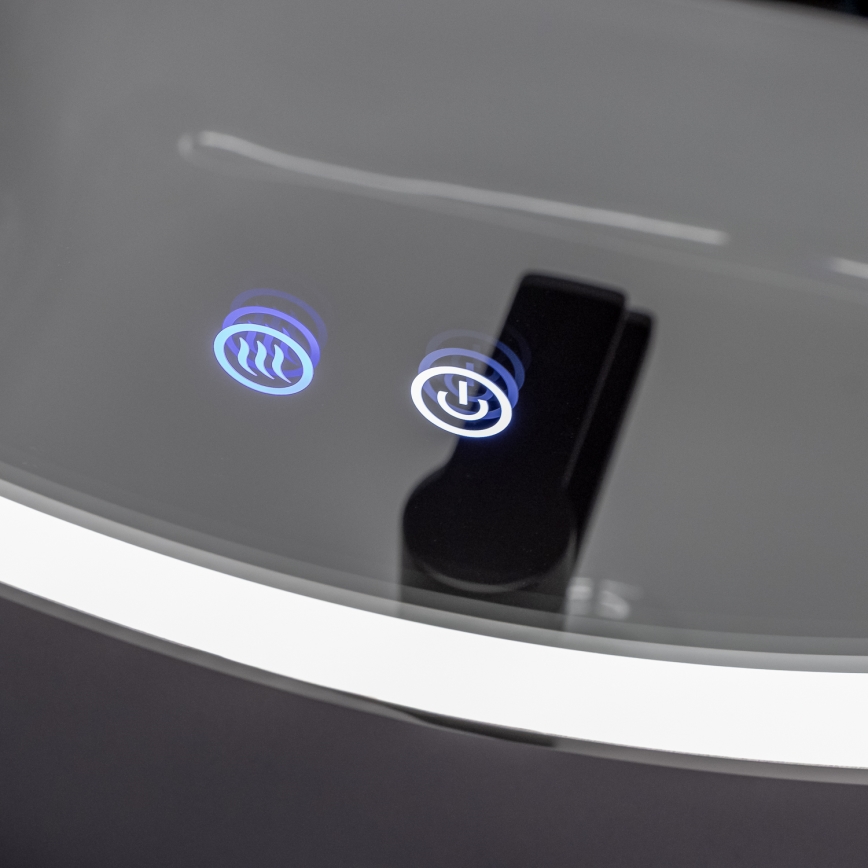 Brilagi - LED Koupelnové vyhřívané zrcadlo ALU PRO LED/18W/230V pr. 60 cm lesklý chrom IP44 CRI 90 stmívatelné + CCT