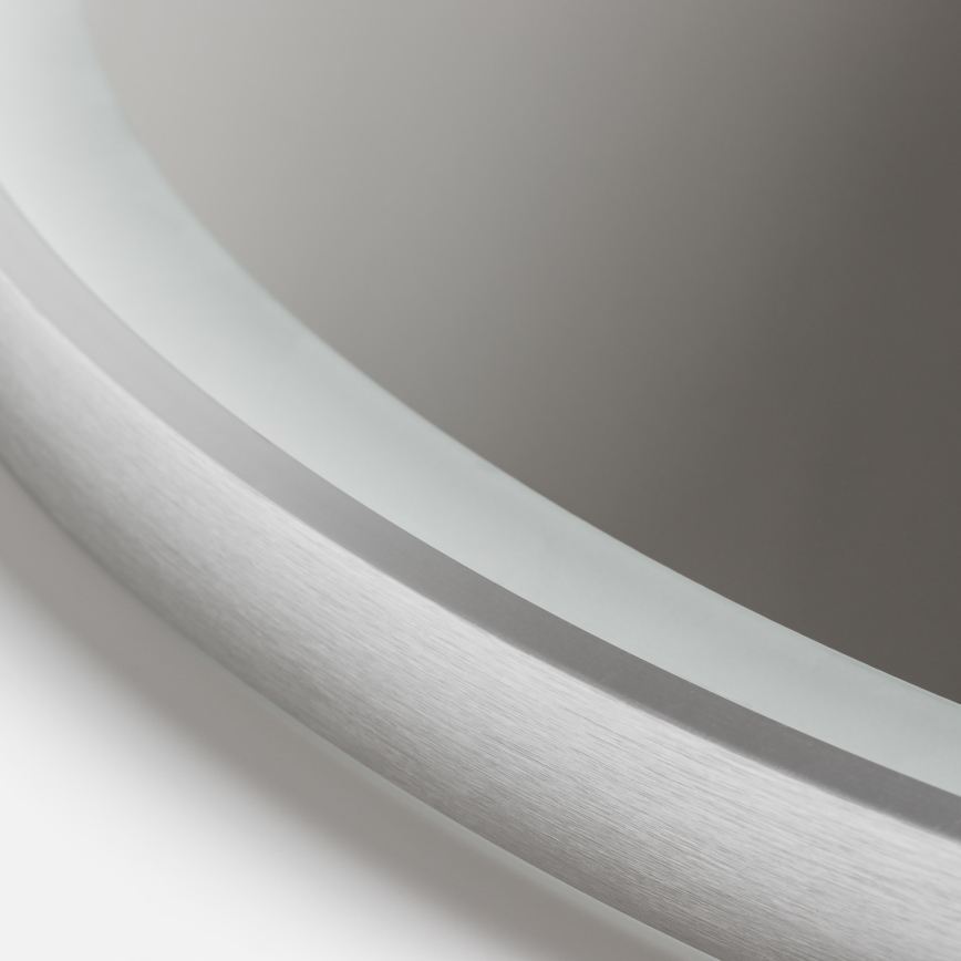 Brilagi - LED Koupelnové vyhřívané zrcadlo ALU PRO LED/18W/230V pr. 60 cm matný chrom IP44 CRI 90 stmívatelné + CCT