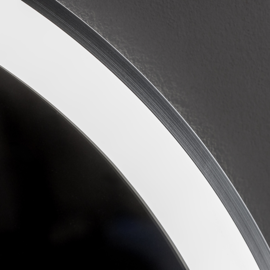 Brilagi - LED Koupelnové vyhřívané zrcadlo ALU PRO LED/18W/230V pr. 60 cm matný chrom IP44 CRI 90 stmívatelné + CCT