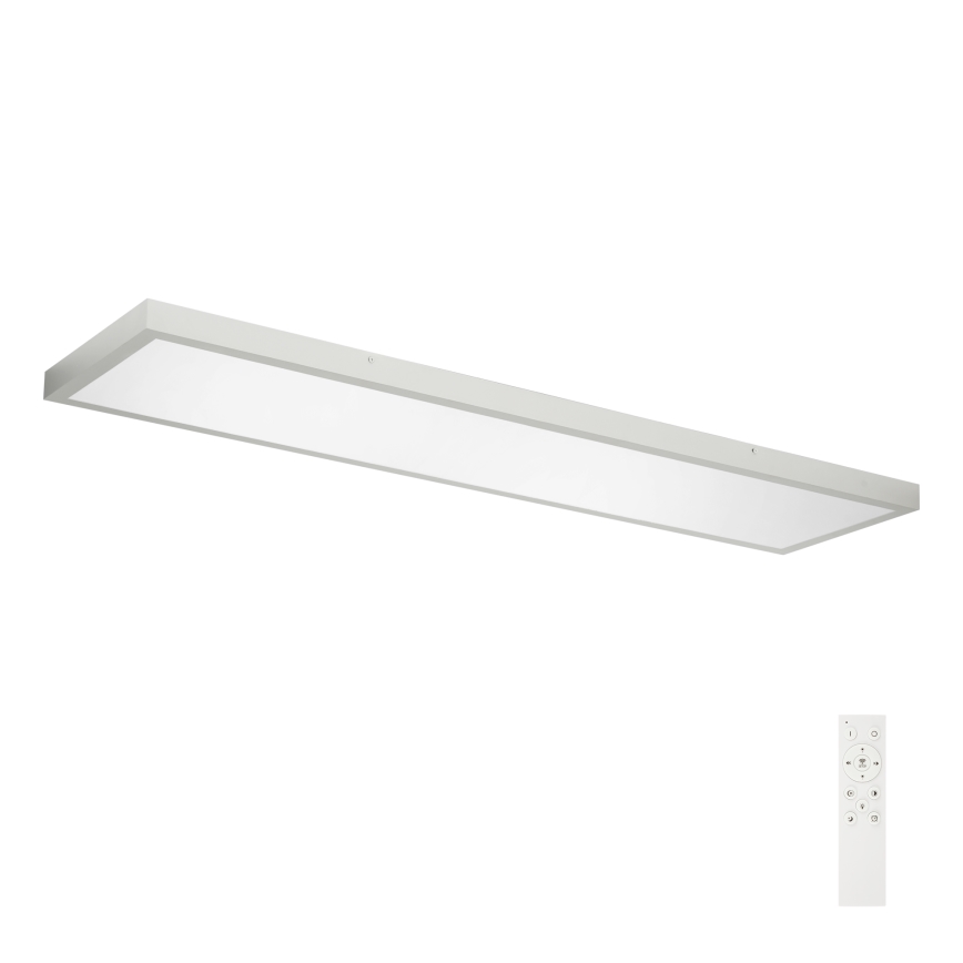 Brilagi - LED Stmívatelné koupelnové stropní svítidlo FRAME SMART LED/50W/230V 120x30 cm 3000-6000K IP44 stříbrná + dálkové ovládání