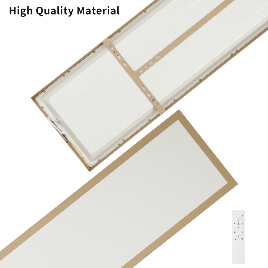 Brilagi - LED Stmívatelné koupelnové stropní svítidlo FRAME SMART LED/50W/230V 120x30 cm 3000-6000K IP44 béžová + dálkové ovládání