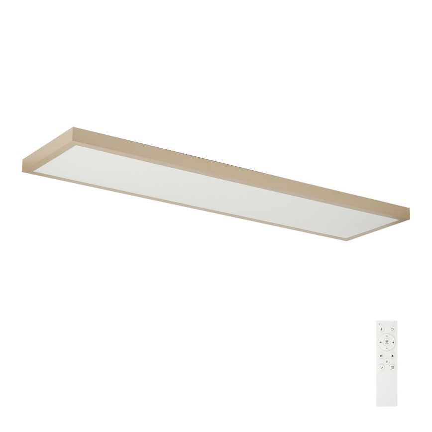 Brilagi - LED Stmívatelné koupelnové stropní svítidlo FRAME SMART LED/50W/230V 120x30 cm 3000-6000K IP44 béžová + dálkové ovládání