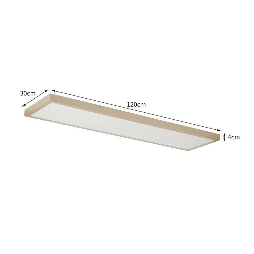 Brilagi - LED Stmívatelné koupelnové stropní svítidlo FRAME SMART LED/50W/230V 120x30 cm 3000-6000K IP44 béžová + dálkové ovládání