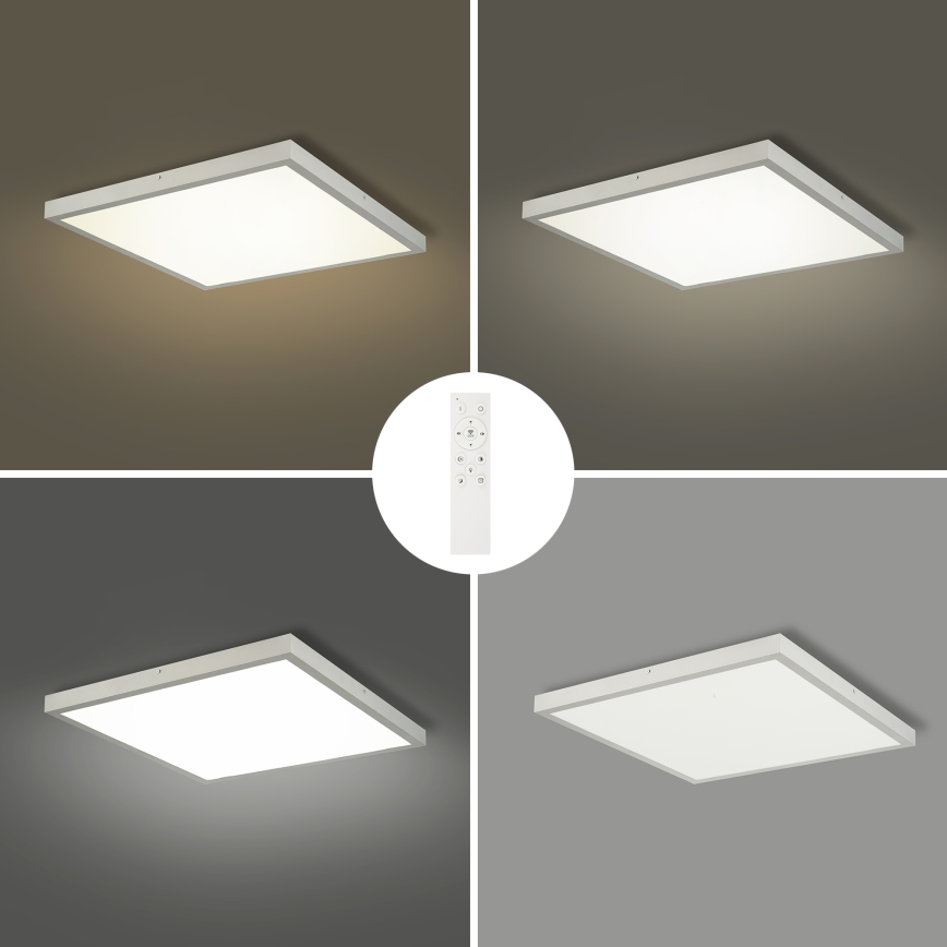 Brilagi - LED Stmívatelné koupelnové stropní svítidlo FRAME SMART LED/50W/230V 60x60 cm 3000-6000K IP44 stříbrná + dálkové ovládání
