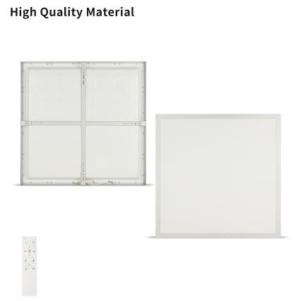 Brilagi - LED Stmívatelné koupelnové stropní svítidlo FRAME SMART LED/50W/230V 60x60 cm 3000-6000K IP44 stříbrná + dálkové ovládání