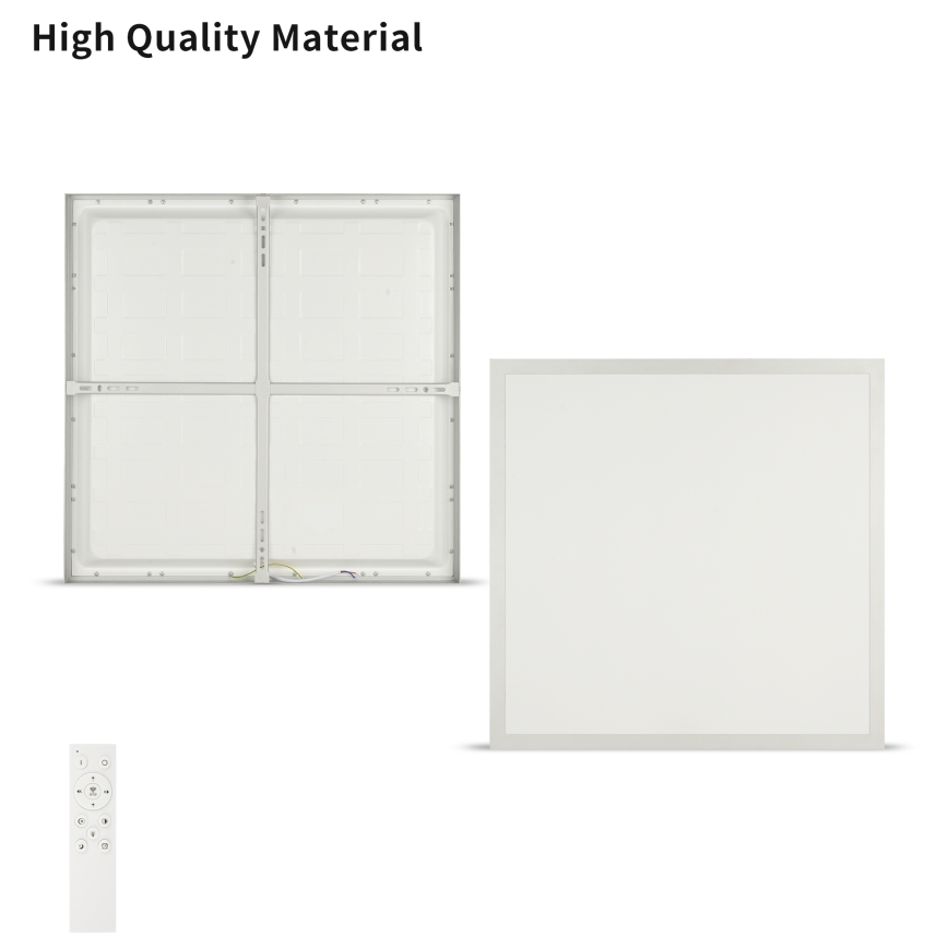 Brilagi - LED Stmívatelné koupelnové stropní svítidlo FRAME SMART LED/50W/230V 60x60 cm 3000-6000K IP44 stříbrná + dálkové ovládání