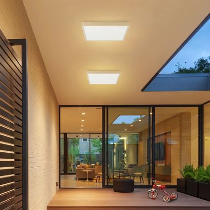 Brilagi - LED Stmívatelné koupelnové stropní svítidlo FRAME SMART LED/50W/230V 60x60 cm 3000-6000K IP44 béžová + dálkové ovládání