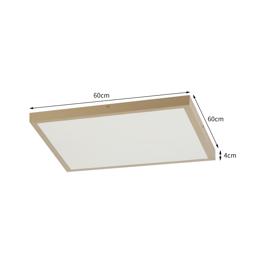 Brilagi - LED Stmívatelné koupelnové stropní svítidlo FRAME SMART LED/50W/230V 60x60 cm 3000-6000K IP44 béžová + dálkové ovládání