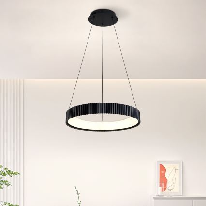 Brilagi - LED Stmívatelný lustr na lanku FALCON MODERN LED/30W/230V 3000-6500K pr. 40 cm černá + dálkové ovládání