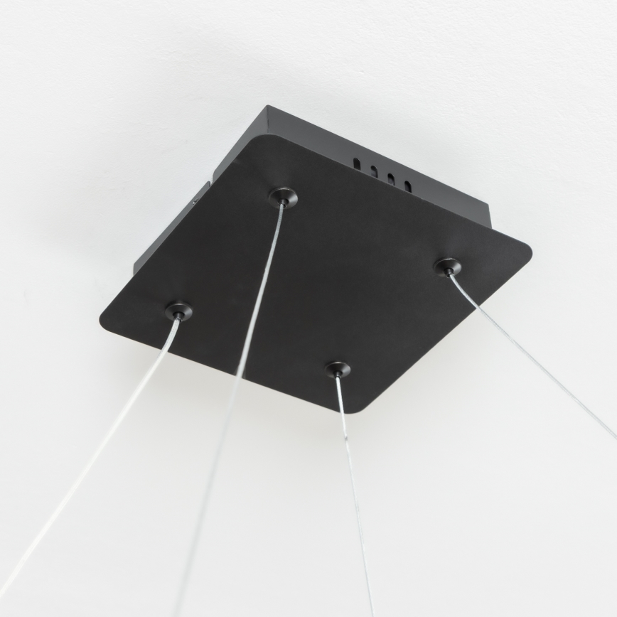 Brilagi - LED Stmívatelný lustr na lanku FALCON SLIM LED/50W/230V 3000-6500K 50x50 cm černá + dálkové ovládání