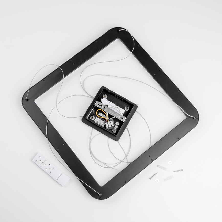 Brilagi - LED Stmívatelný lustr na lanku FALCON SLIM LED/50W/230V 3000-6500K 50x50 cm černá + dálkové ovládání