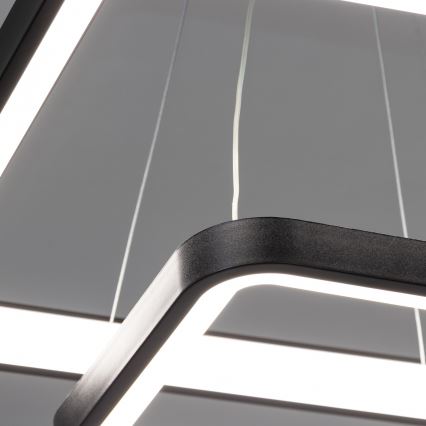 Brilagi - LED Stmívatelný lustr na lanku FALCON SLIM LED/78W/230V 3000-6500K 50x50 cm černá + dálkové ovládání