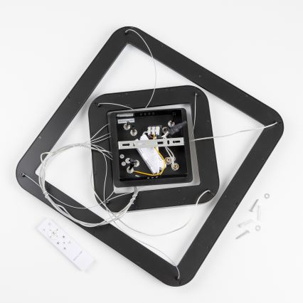 Brilagi - LED Stmívatelný lustr na lanku FALCON SLIM LED/78W/230V 3000-6500K 50x50 cm černá + dálkové ovládání