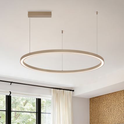 Brilagi - LED Stmívatelný lustr na lanku PORTOFINO LED/60W/230V 3000-6000K pr. 80 cm béžová + dálkové ovládání