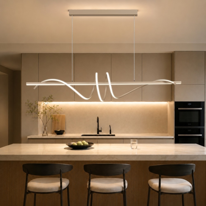 BRILAGI - LED Stmívatelný lustr na lanku SIGNATURE LED/50W/230V 3000-6000K 120 cm béžová + dálkové ovládání