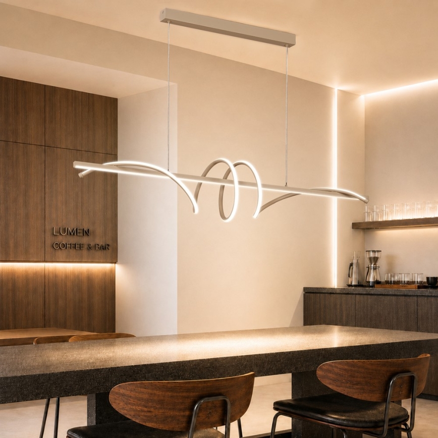 BRILAGI - LED Stmívatelný lustr na lanku SIGNATURE LED/50W/230V 3000-6000K 120 cm béžová + dálkové ovládání