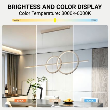 BRILAGI - LED Stmívatelný lustr na lanku SIGNATURE LED/53W/230V 3000-6000K 120 cm béžová+ dálkové ovládání