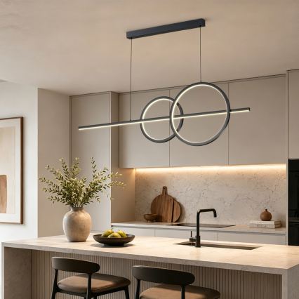 BRILAGI - LED Stmívatelný lustr na lanku SIGNATURE LED/53W/230V 3000-6000K 120 cm černá + dálkové ovládání