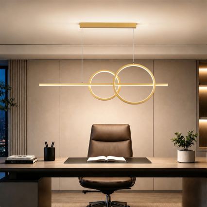 BRILAGI - LED Stmívatelný lustr na lanku SIGNATURE LED/53W/230V 3000-6000K 120 cm zlatá + dálkové ovládání