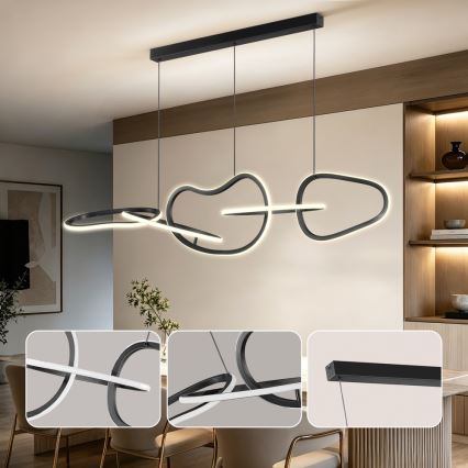 BRILAGI - LED Stmívatelný lustr na lanku SIGNATURE LED/80W/230V 3000-6000K 120x25 cm černá + dálkové ovládání