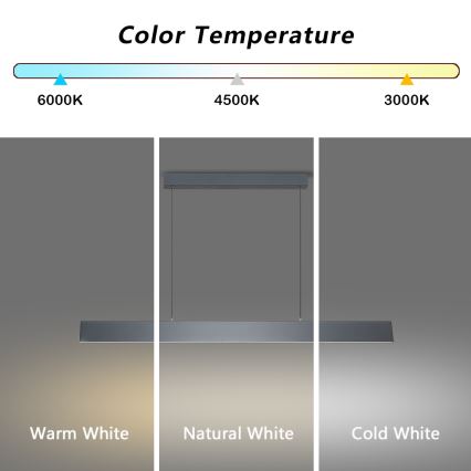 Brilagi - LED Stmívatelný lustr na lanku SLIMLINE LED/40W/230V 3000-6000K antracit + dálkové ovládání