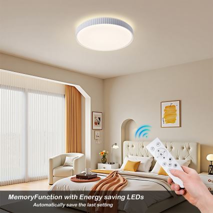 Brilagi - LED Stmívatelné stropní svítidlo CORVO LED/72W/230V 3000-6000K bílá pr. 50 cm + dálkové ovládání