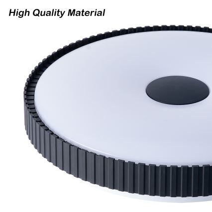Brilagi - LED Stmívatelné stropní svítidlo CORVO LED/72W/230V 3000-6000K černá pr. 50 cm + dálkové ovládání