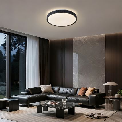 Brilagi - LED Stmívatelné stropní svítidlo CORVO LED/72W/230V 3000-6000K černá pr. 50 cm + dálkové ovládání