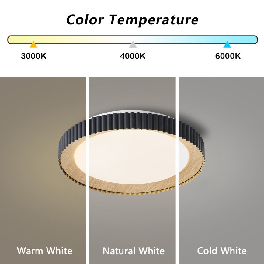 Brilagi - LED Stmívatelné stropní svítidlo NEXO LED/48W/230V 3000-6000K černá pr. 43 cm + dálkové ovládání
