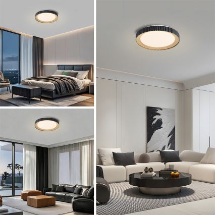 Brilagi - LED Stmívatelné stropní svítidlo NEXO LED/48W/230V 3000-6000K černá pr. 43 cm + dálkové ovládání