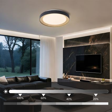 Brilagi - LED Stmívatelné stropní svítidlo NEXO LED/48W/230V 3000-6000K černá pr. 43 cm + dálkové ovládání