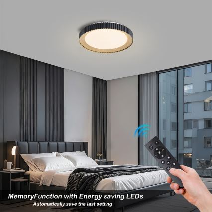 Brilagi - LED Stmívatelné stropní svítidlo NEXO LED/48W/230V 3000-6000K černá pr. 43 cm + dálkové ovládání