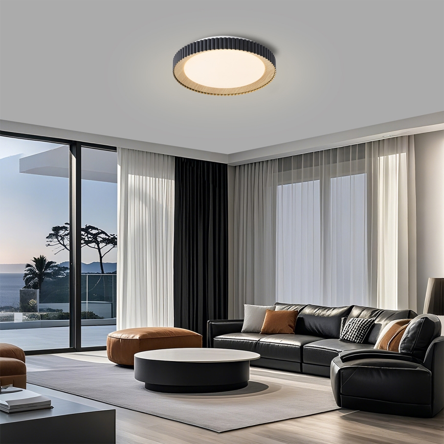 Brilagi - LED Stmívatelné stropní svítidlo NEXO LED/48W/230V 3000-6000K černá pr. 43 cm + dálkové ovládání