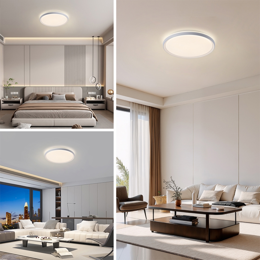 Brilagi - LED Stmívatelné stropní svítidlo RIVO LED/72W/230V 3000-6000K bílá pr. 50 cm + dálkové ovládání