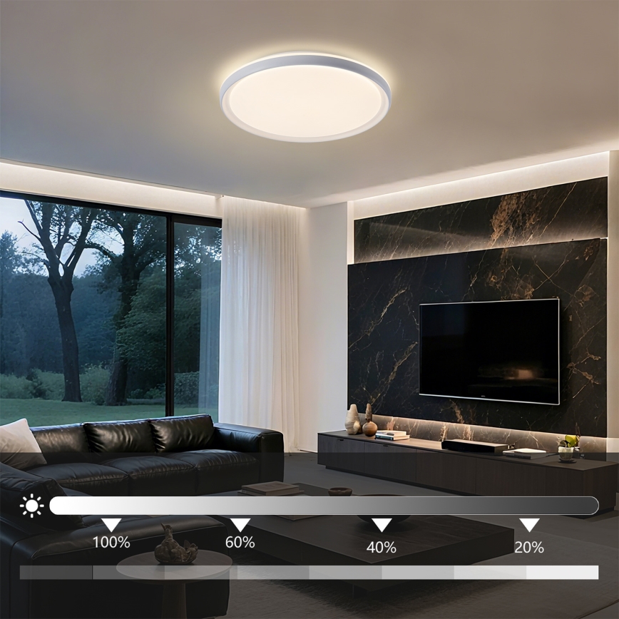 Brilagi - LED Stmívatelné stropní svítidlo RIVO LED/72W/230V 3000-6000K bílá pr. 50 cm + dálkové ovládání