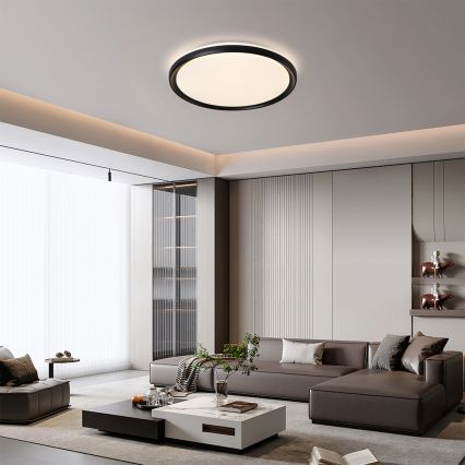 Brilagi - LED Stmívatelné stropní svítidlo RIVO LED/72W/230V 3000-6000K černá pr. 50 cm + dálkové ovládání
