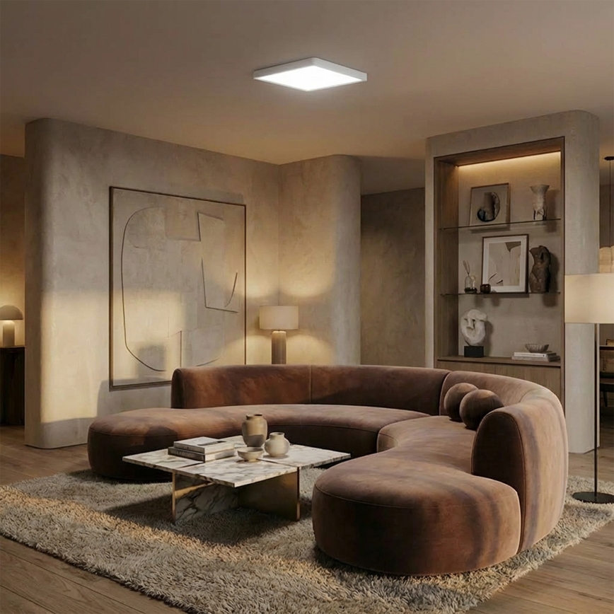 Brilagi - LED Stmívatelné stropní svítidlo ESTELA SQUARE LED/36W/230V 3000-6500K 31x31 cm bílá + dálkové ovládání