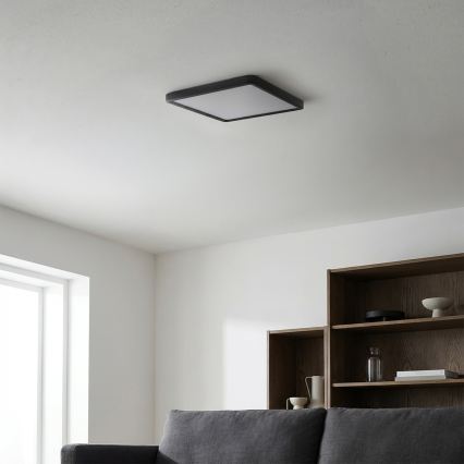 Brilagi - LED Stmívatelné stropní svítidlo ESTELA SQUARE LED/36W/230V 3000-6500K 31x31 cm černá + dálkové ovládání