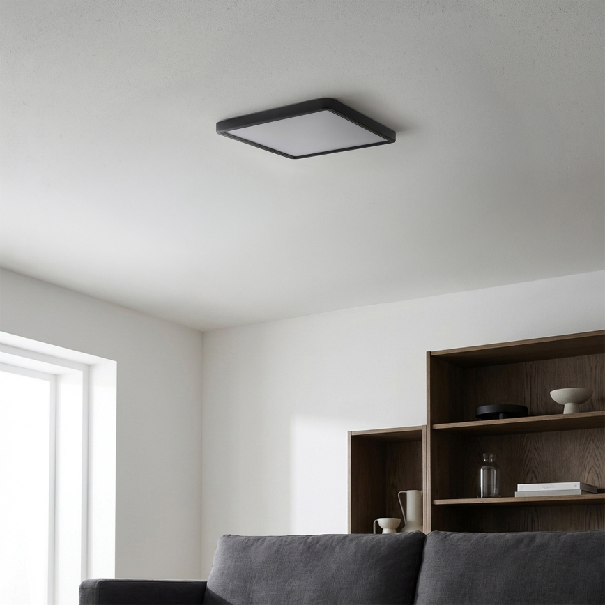 Brilagi - LED Stmívatelné stropní svítidlo ESTELA SQUARE LED/36W/230V 3000-6500K 31x31 cm černá + dálkové ovládání