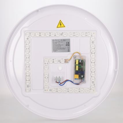 Brilagi - LED Stmívatelné stropní svítidlo FLOCO LED/48W/230V 3000-6500K pr. 40 cm dekor dřeva/černá + dálkové ovládání