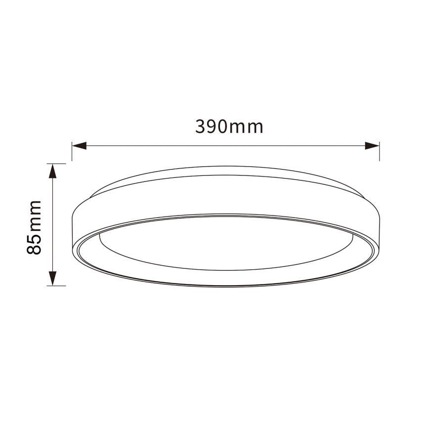 Brilagi - LED Stmívatelné stropní svítidlo FLOCO LED/48W/230V 3000-6500K pr. 40 cm dekor dřeva/černá + dálkové ovládání