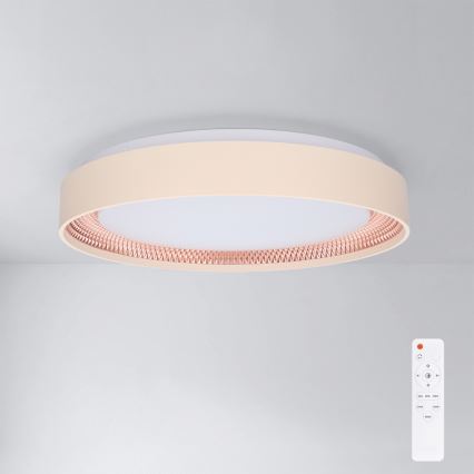 Brilagi - LED Stmívatelné stropní svítidlo WALDO LED/48W/230V 3000-6500K pr. 40 cm béžová/zlatá + dálkové ovládání