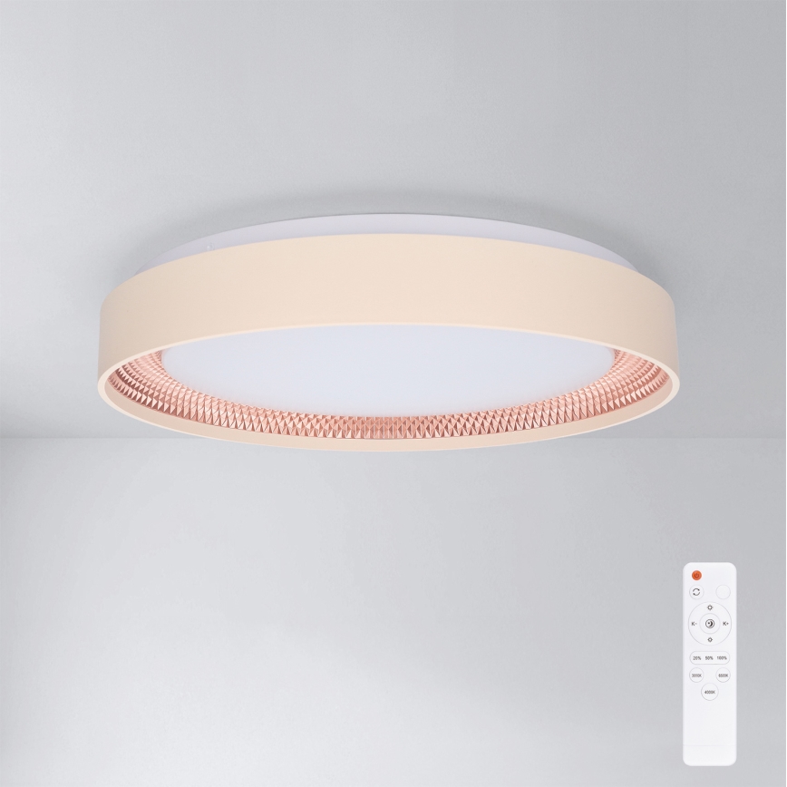 Brilagi - LED Stmívatelné stropní svítidlo WALDO LED/48W/230V 3000-6500K pr. 40 cm béžová/zlatá + dálkové ovládání