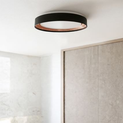 Brilagi - LED Stmívatelné stropní svítidlo WALDO LED/48W/230V 3000-6500K pr. 40 cm černá/zlatá + dálkové ovládání