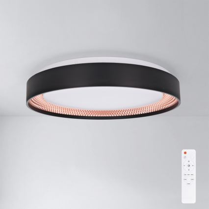Brilagi - LED Stmívatelné stropní svítidlo WALDO LED/48W/230V 3000-6500K pr. 40 cm černá/zlatá + dálkové ovládání